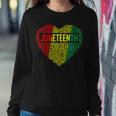 Womens Junenth Heart Black Pride Freedom Day 1865 June 19Th Women Sweatshirt Unique Gifts