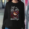 Just A Girl Who Loves Guinea Pigs Gift Mom Daughter Girls Women Crewneck Graphic Sweatshirt Funny Gifts