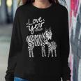 Kids Love You Happy Kids Apparel Mother Zebra And Baby Women Crewneck Graphic Sweatshirt Funny Gifts