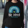 Be Kind Autism Awareness Women Girls Kids Leopard Rainbow Women Sweatshirt Unique Gifts