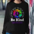 Be Kind Purple Ribbon Sunflower Lupus Awareness Women Sweatshirt Unique Gifts
