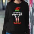 Little Sister Elf Matching Family Christmas Adorable Costume Women Sweatshirt Unique Gifts
