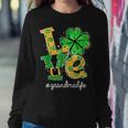 Love Shamrock Grandma Life Cute St Patricks Day Women Crewneck Graphic Sweatshirt Personalized Gifts