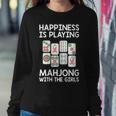 Womens Mahjong Cool Happiness Is Playing Mahjong Girls Women Sweatshirt Unique Gifts