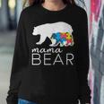 Mama Bear Autism Mom For Women Women Crewneck Graphic Sweatshirt Funny Gifts