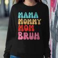 Mama Mommy Mom Bruh Vintage Groovy Mother Women Sweatshirt Unique Gifts