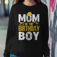 Mom Of The Bday Boy Construction Bday Party Hat Men Women Crewneck Graphic Sweatshirt Personalized Gifts