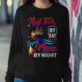Nail Tech By Day Super Mom By Night Women Sweatshirt Unique Gifts