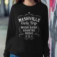 Womens Nashville Girls Trip 2023 Vintage Country Music City Group Women Sweatshirt Unique Gifts