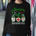 Nurses Love Shenanigans Funny Gnomes Nurse St Patricks Day V6 Women Crewneck Graphic Sweatshirt Funny Gifts
