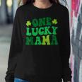 One Lucky Mama Retro Vintage St Patricks Day Clothes Women Sweatshirt Unique Gifts