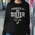 Promoted To Big Sister Again 2023 Baby Announcement Siblings Women Sweatshirt Unique Gifts