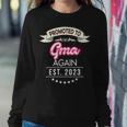Promoted To Gma Again Est 2023 New Mom Dad Mother Father Women Sweatshirt Unique Gifts