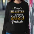 Proud Big Sister Of A Class Of 2023 Graduate Senior Funny Women Crewneck Graphic Sweatshirt Personalized Gifts
