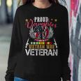 Proud Daughter Vietnam War Veteran American Flag Military Women Crewneck Graphic Sweatshirt Funny Gifts