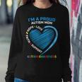 Puzzle Piece Heart Awareness Daughter Son Proud Autism Mom Women Crewneck Graphic Sweatshirt Funny Gifts