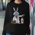 Rabbit Nurse Docter Medical Bunny Love Gift Happy Easter Day Women Crewneck Graphic Sweatshirt Funny Gifts