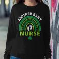 Rainbow Postpartum Mother Baby Nurse St Patricks Day Women Crewneck Graphic Sweatshirt Personalized Gifts