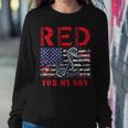 Red Friday For My Son Military Navy Mom Dad Us Flag Vintage Women Sweatshirt Unique Gifts