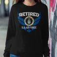 Retired Us Air Force Distressed Veteran Women Sweatshirt Unique Gifts