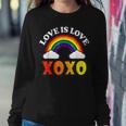 Retro Xoxo Rainbow Love Valentines Day Men Women Couples Women Crewneck Graphic Sweatshirt Funny Gifts