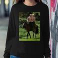 Russian Putin Riding A Horse With Donald Trump Meme Women Sweatshirt Unique Gifts