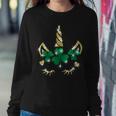 Sarcastic Unicorn Face Print Cute Saint Patricks Day Girls Women Crewneck Graphic Sweatshirt Personalized Gifts