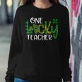 Shamrock One Lucky Teacher St Patricks Day School Women Crewneck Graphic Sweatshirt Personalized Gifts