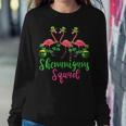 Shenanigan Squad Irish Flamingo Leprechaun St Patricks Day Women Crewneck Graphic Sweatshirt Personalized Gifts