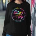 Sisters Trip 2023 We Are Trouble When We Are Together Women Women Crewneck Graphic Sweatshirt Personalized Gifts