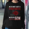 My Son Is A Firefighter Hero Proud Family Fire Mom Dad Women Sweatshirt Unique Gifts