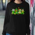 St Patricks Day Lucky Latte Coffee Cup Shamrock Coffee Lover Women Crewneck Graphic Sweatshirt Funny Gifts
