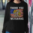 Thank You Veterans Combat Boots Sunflower Veteran Day Women Crewneck Graphic Sweatshirt Funny Gifts