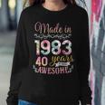 Turning 40 Birthday Decoration Women 40Th Bday 1983 Birthday Women Crewneck Graphic Sweatshirt Funny Gifts