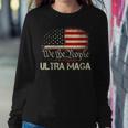 Womens Ultra Maga Anti Biden Us Flag Pro Trump Trendy Women Sweatshirt Unique Gifts