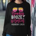 Womens Vacation Girls Trip Florida 2023 Beaches Booze And Besties Women Sweatshirt Unique Gifts