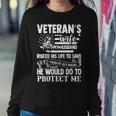 Veteran Wife Army Husband Soldier Saying Cool Military V2 Women Crewneck Graphic Sweatshirt Funny Gifts
