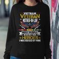 Vietnam Veteran Mother-In-Law Raised By My Hero Veteran Women Crewneck Graphic Sweatshirt Funny Gifts