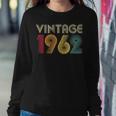 Vintage 1962 60Th Birthday Gift 60 Years Old Men Women Retro Women Crewneck Graphic Sweatshirt Funny Gifts