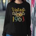 Vintage 1963 Sunflower 60Th Birthday Awesome Since 1963 Women Crewneck Graphic Sweatshirt Funny Gifts