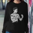 Vintage Boxing Champion Tattoo - Boho Ink Fighter Women Crewneck Graphic Sweatshirt Funny Gifts