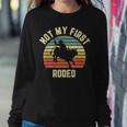 Vintage Not My First Rodeo Idea Horse Guy Texas Ranch Women Sweatshirt Unique Gifts