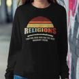 Vintage Retro Religions Sarcastic Def For Atheist Science Women Sweatshirt Unique Gifts