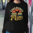 Vintage Retro Sunset Design Taekwondo Mom Women Crewneck Graphic Sweatshirt Personalized Gifts