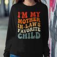 Wavy Groovy Im My Mother In Laws Favorite Child Son In Law Women Sweatshirt Unique Gifts