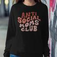 Womens Anti Social Moms Club Retro Funny Mom Life Mothers Day Mom Women Crewneck Graphic Sweatshirt Personalized Gifts