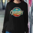 Womens Gammy Retro Name Funny Vintage Grandmother Gammy Women Crewneck Graphic Sweatshirt Funny Gifts