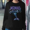 Womens Mermaid Squad Cute Funny Birthday Bridal Bachelorette Party Women Crewneck Graphic Sweatshirt Funny Gifts