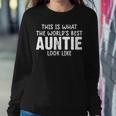 Worlds Best Auntie Funny Auntie From Niece Women Crewneck Graphic Sweatshirt Funny Gifts