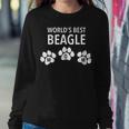 Worlds Best Beagle MomWith Paw Effect Women Sweatshirt Unique Gifts